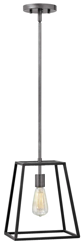 Мини-подвеска Hinkley Lighting 3351 Fulton 1 лампа 10 дюймов Вт - состаренный цинк - Изображение 2 из 4