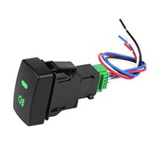 Duokon Fog Light Button Switch, 5 Pin Black Plastic Car Push Button for Honda
