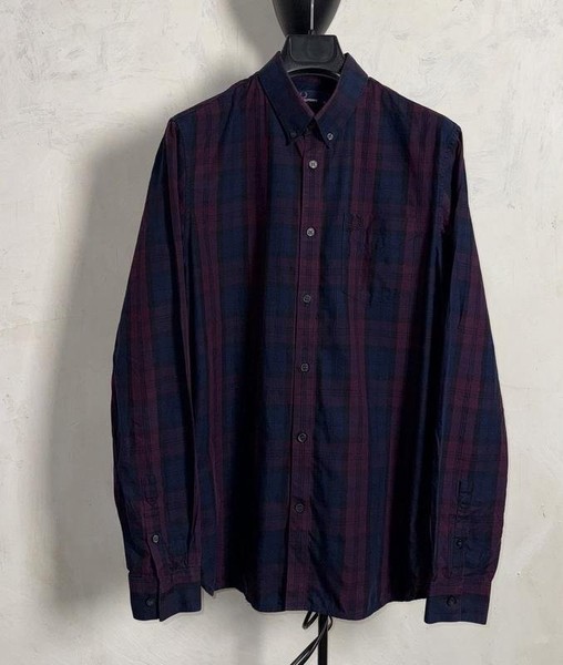 Men Fred Perry Shirt Burgundy 38 / M / 46
