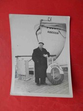 Odessa 1960 USSR Fleet. Man on board soviet cruise ship Russia. Real photo