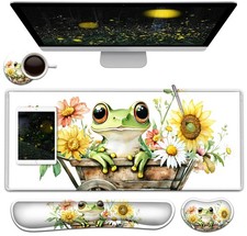 Large Mouse Pad Keyboard Wrist Rest Set, Extended Gaming Mousepad 31.5X11....