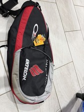 Ektelon Racquetball Bag Double Zip Pocket Duffle Play With Fire Black Red Gear
