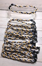 12 pieces lot Gold Navy White Baseball Team Titanium Neckalce Sport Running...