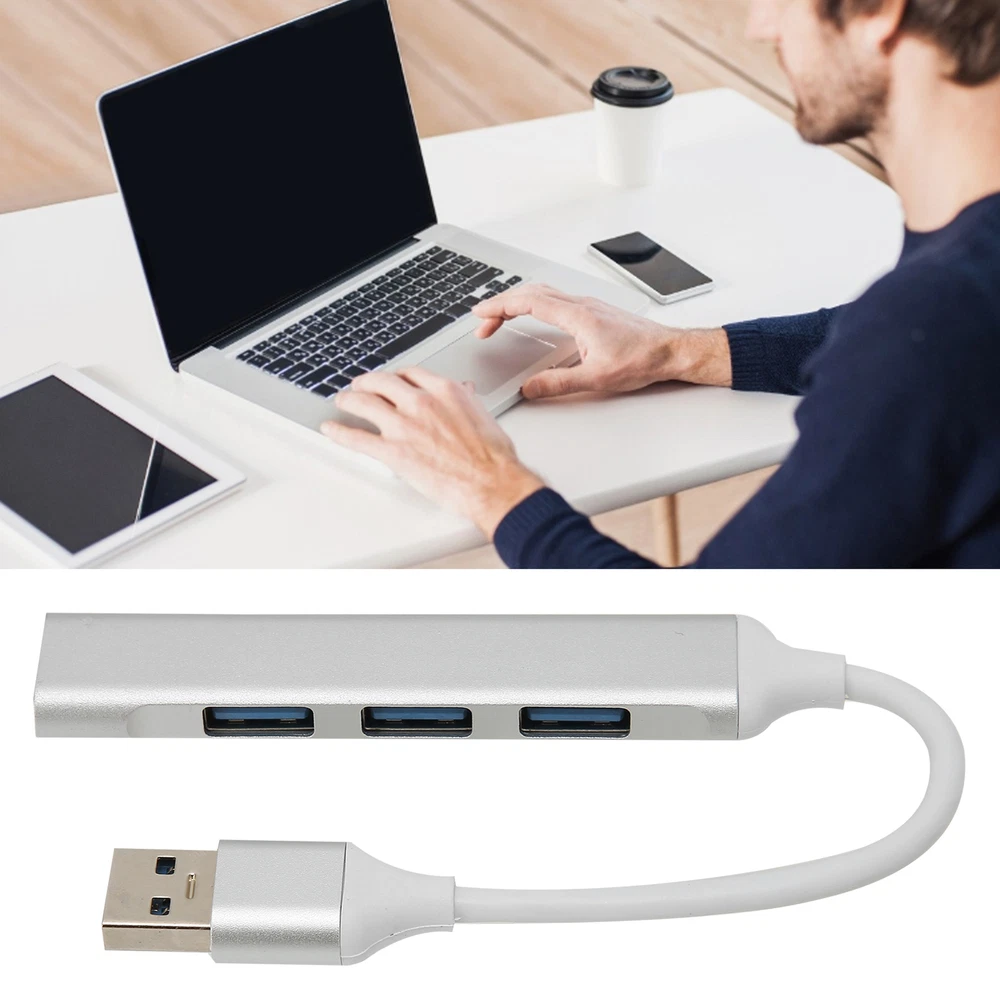 High Speed 4 Port USB Hub Splitter Extension Adapter For Flash Drives Hard D Fit