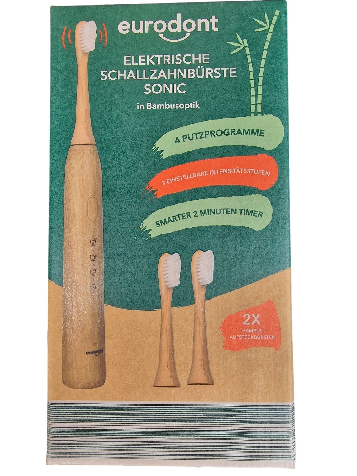 Bambus elektrische Zahnbürste Ultraschallzanbürste Smart Sonic Bambus