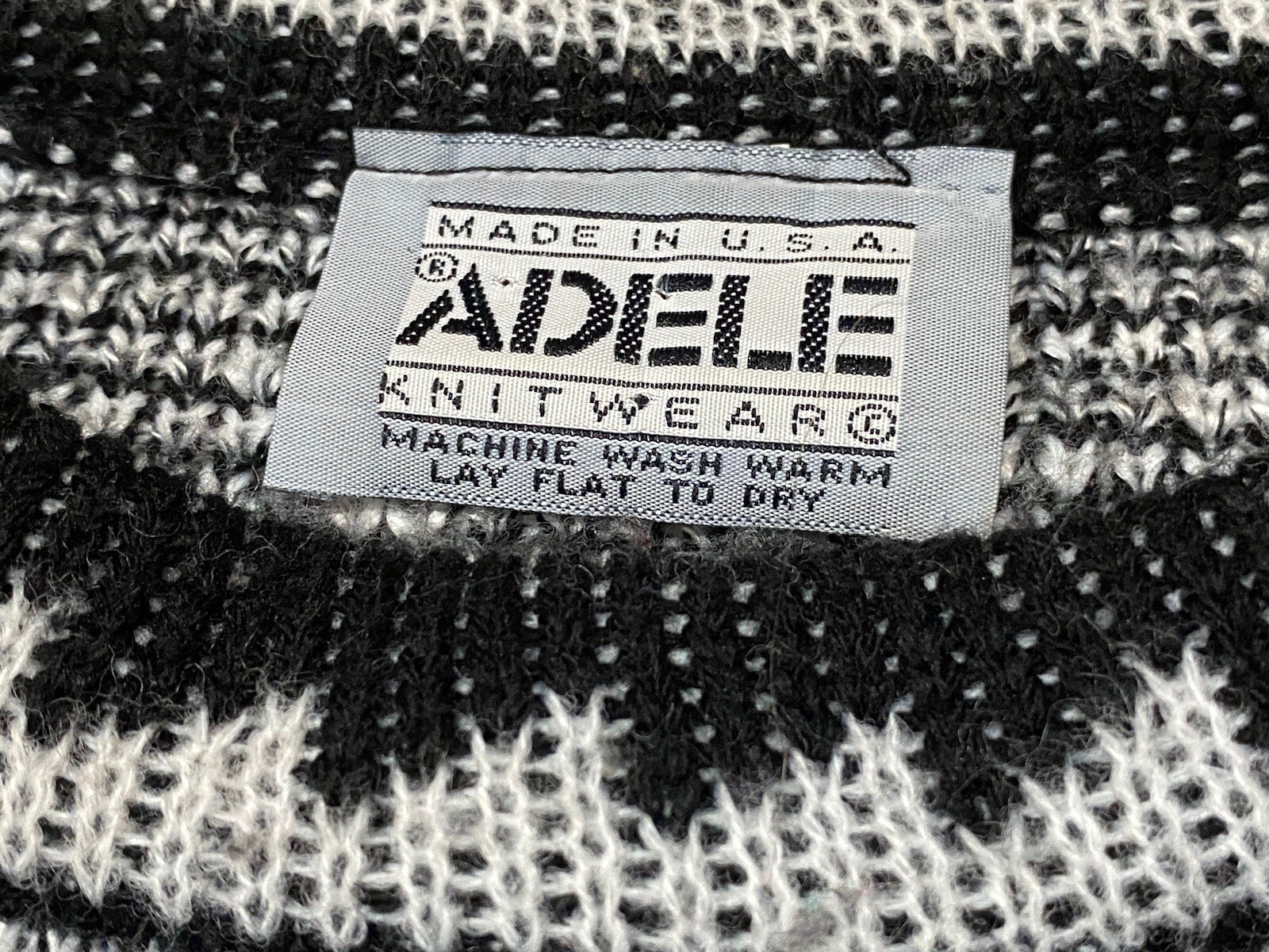 Vintage Adele Knit Sweater Pullover Geometric Abs… - image 4