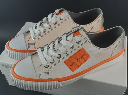 Calvin Klein Jeans Ivory Reflex Nylon Reflective Plimsolls Shoes New Size UK 5.5 - 第 11/12 張圖片