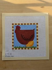 Melissa Shirley Designs Needlepoint Kit, Hen and chick c2004, 14 mesh