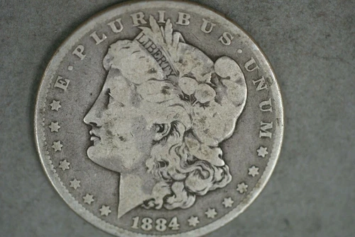 SILVER 1884-P  MORGAN SILVER DOLLAR  VG TP-483