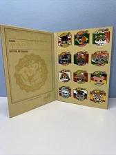 FULL SET of 12 Funko POP AROUND THE WORLD PINS & Passport Book TOSHI, ROSA, etc
