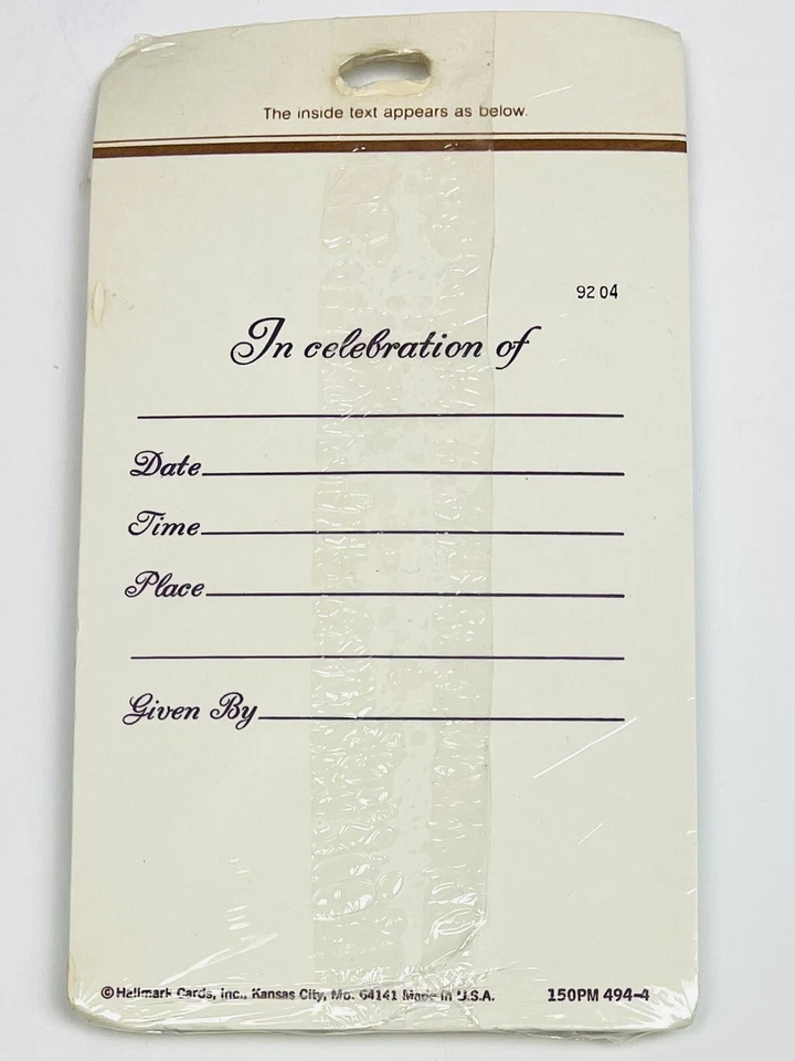 De colección 1980 8pk SELLO Aniversario Fiesta INVITACIONES Ramo Flor Azul Nuevo en Paquete NUEVO Foto 2 de 4