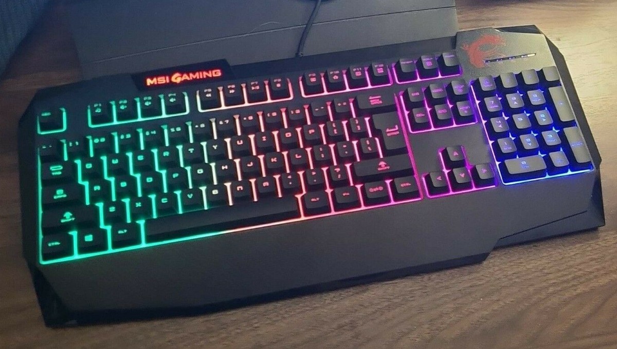 MSI G Interceptor DS4200 Gaming Keyboard Rainbow MultiColored LED