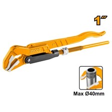 Pinza Giratubi Svedese a 45° Regolabile Professionale 1" Pollice da 40 mm. INGCO