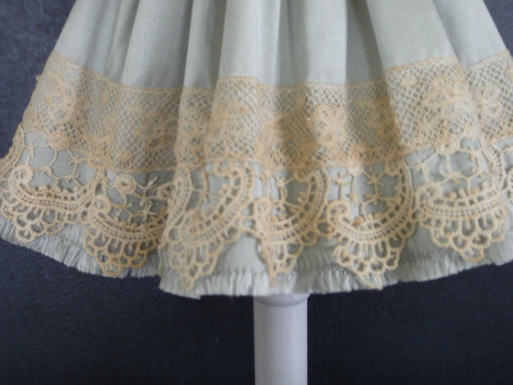 Robe Bleuette en soie 27 cm pour poupée ancienne ou moderne