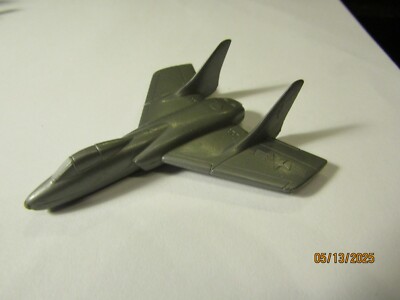 Vintage F7U-3 Hard Plastic Cereal Promo Airplane NO Bottom Hole Version 1950s