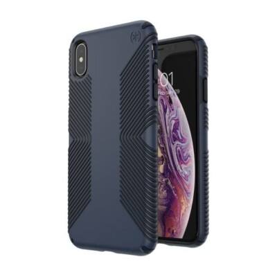 iPhone XS/X Hülle - Original Speck Presidio Grip - Blau/Schwarz Case