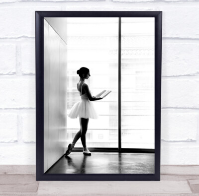 Ballerina Ballet Dance Dancing Dancer High Key High-Key Wall Art Print