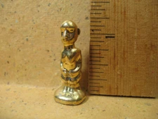Ancient African Art Gold Statue Female Fertility Goddess Dollhouse Miniatures