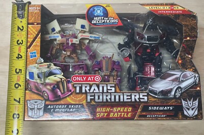 NEVER OPENED Transformers HFTD High-Speed Spy Battle Skids Mudflap And Sideways