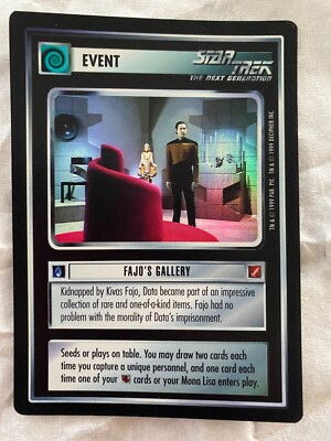 Star Trek CCG 1E Blaze of Glory FAJO'S GALLERY FOIL Card NEVER PLAYED