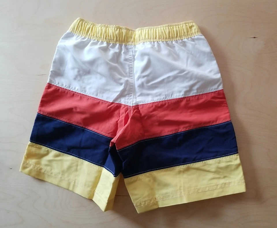 NUEVO CON ETIQUETAS Hanna Andersson COLORBLOCK GOLDFINCH MULTI BLOQUEADOR SOLAR PANTALONES CORTOS DE NATACIÓN 130 8 $48 Foto 3 de 4