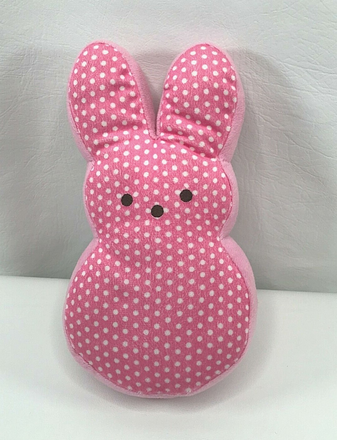 Peeps Pink White PolkaDot Bunny Rabbit Stuffed Animal Plush Easter 9