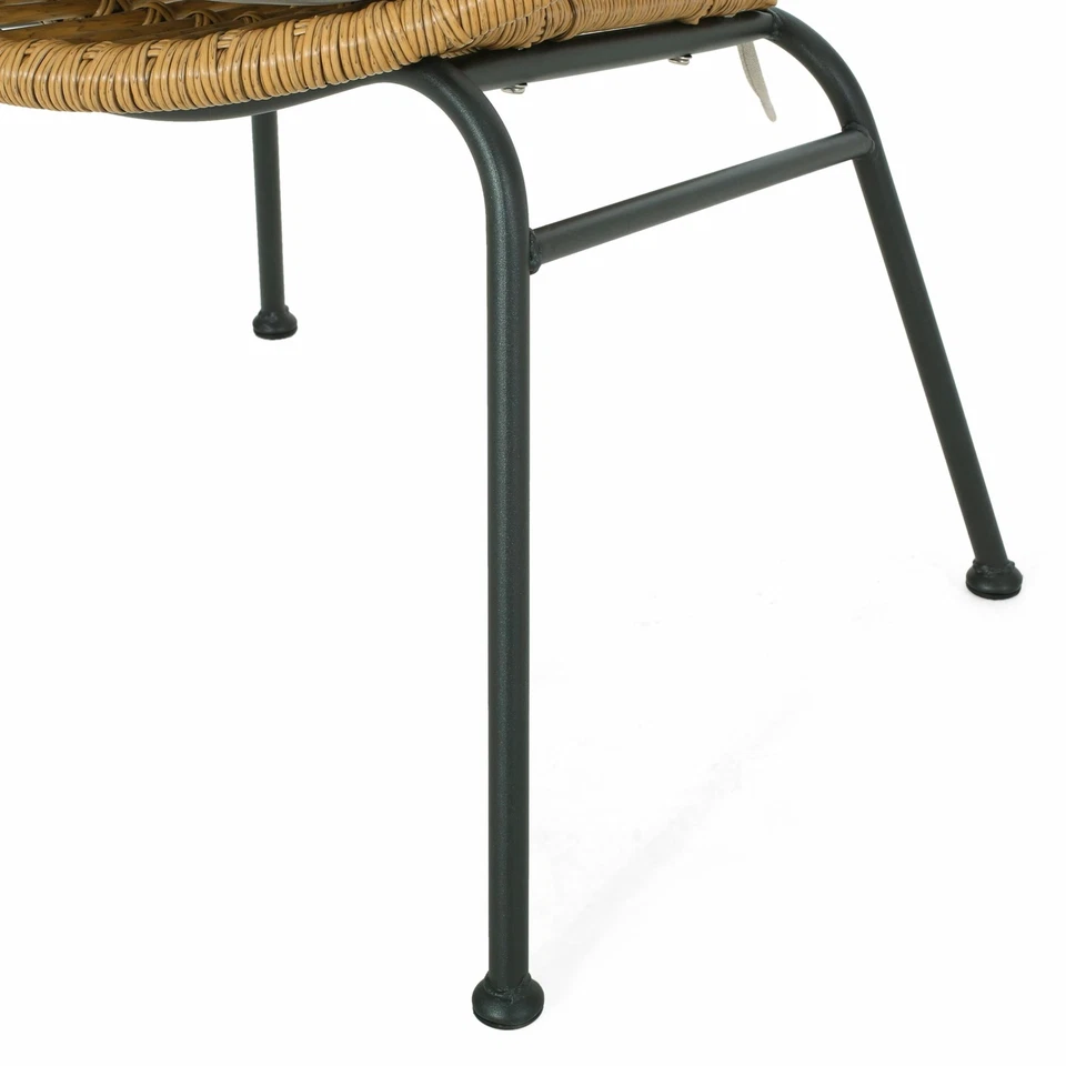 Плетеное кресло Kiante для улицы с подушкой (комплект из 2) - Изображение 3 из 4