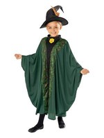 Rubies Professor Mcgonagall Zauberstab Robe Harry Potter KostüM MäDchen GrüN