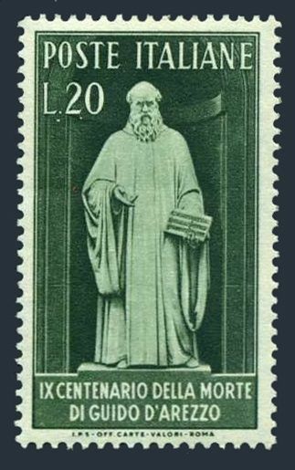 Italy 541,hinged.Mi 799. Guido d'Arezzo,995-1050,music theater and