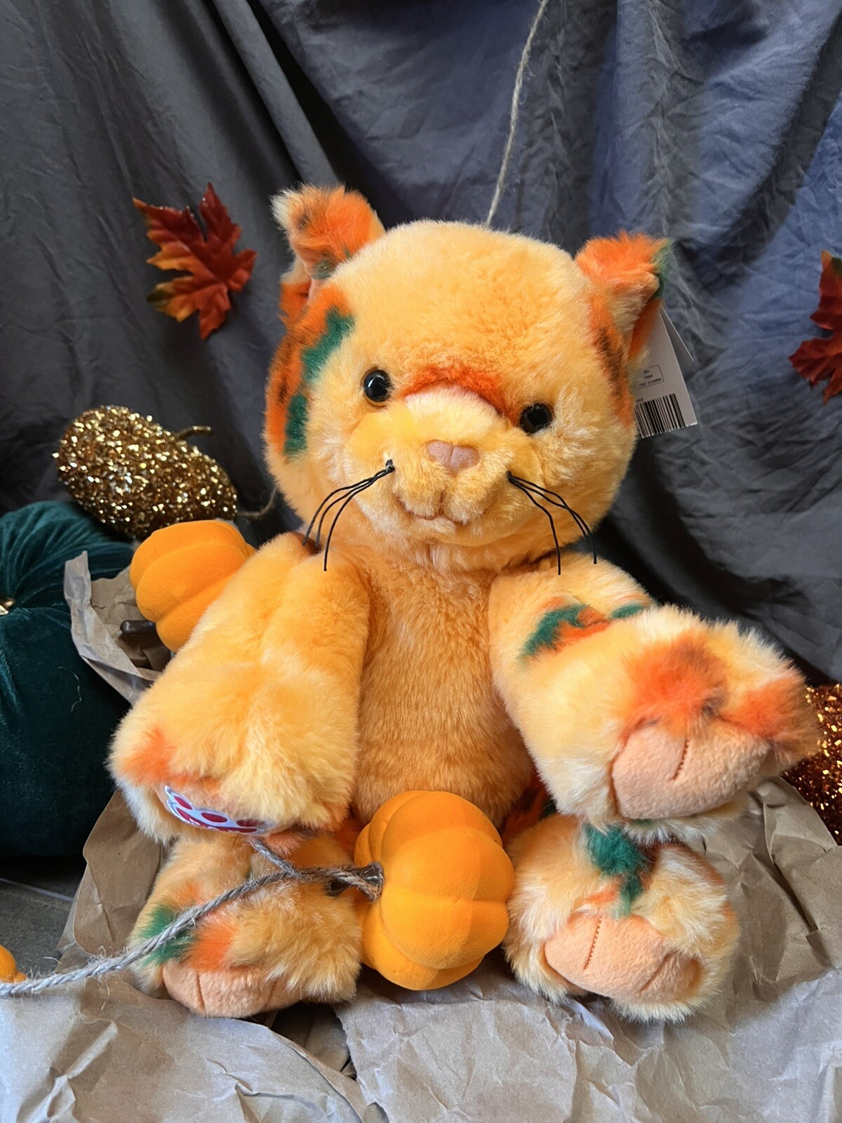 Build A Bear Vault OOAK PARALLEL Pumpkin Kitty 2024 NWT Halloween Stuffed