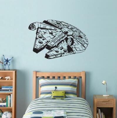 Star Wars MILLENIUM FALCON WALL STICKER Decal Art Mural Stencil