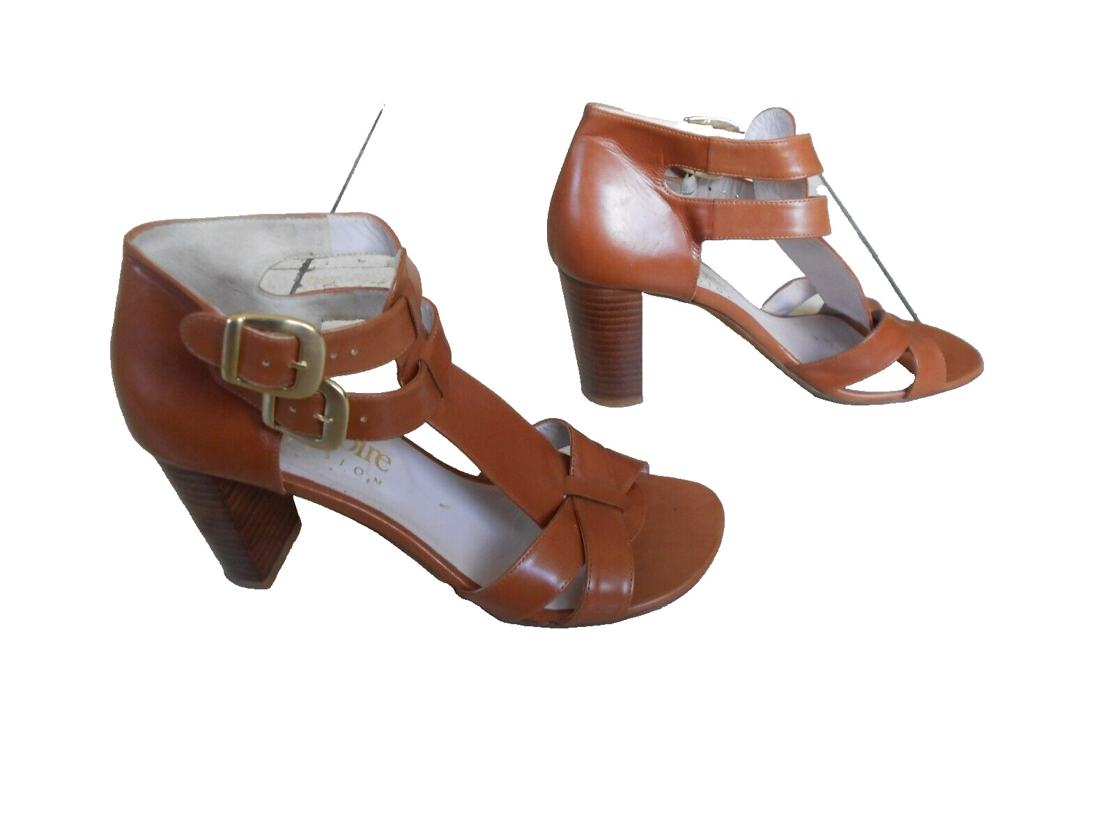 DIFFUSION ACCESSORY, women's camel leather heel s… - image 5