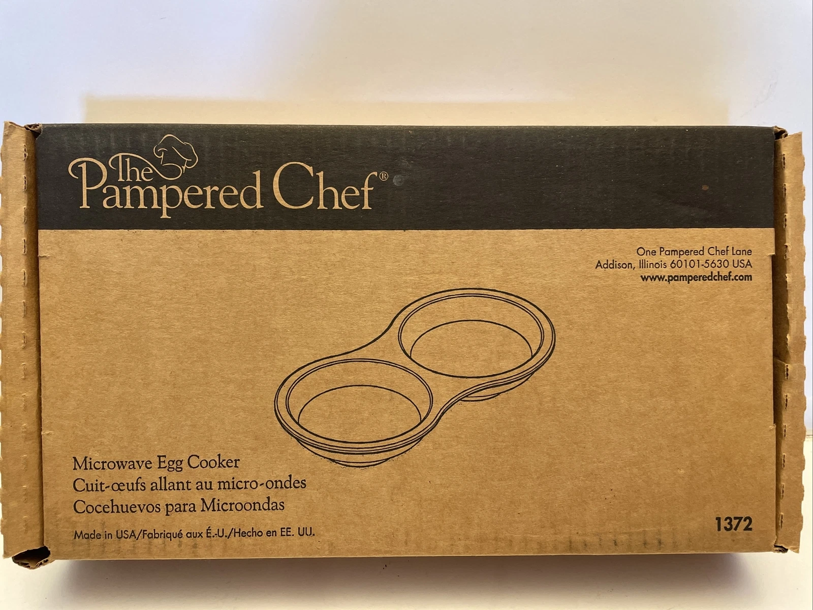 Pampered Chef Microwave Double Egg Cooker New NIB 1372
