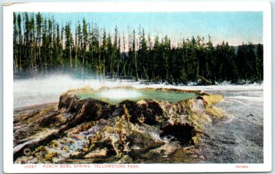 #ad #ad Postcard Punch Bowl Spring Upper Geyser Basin Yellowstone Park Wyoming $3.46