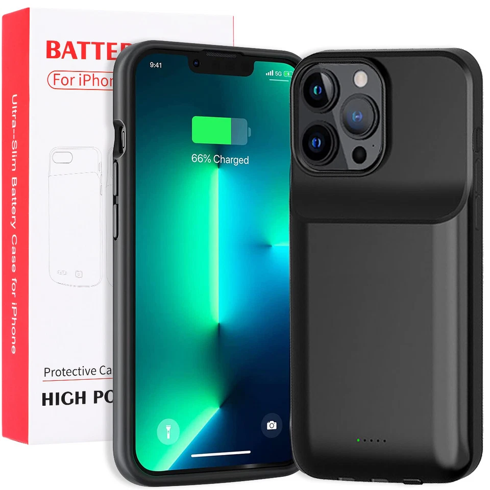 Funda Cargador Recargable para iPhone 13 Pro - Soporta Auriculares con Cable y Apple Pay Foto 2 de 4