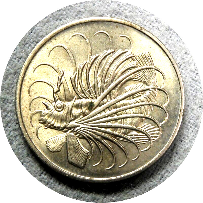 elf Singapore 50 Cents 1967  Lionfish  Fish
