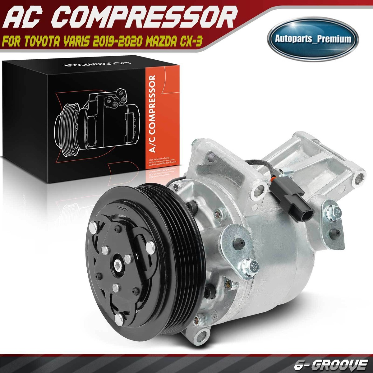 New A/C AC Compressor for Toyota Yaris 2019-2020 Mazda CX-3 2016