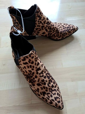 leopard ankle boots size 11