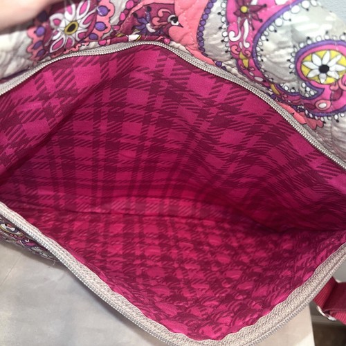 Vera Bradley Purple, Pink and Gray Messenger Bag Crossbody Fall 2012 EUC - Picture 10 of 11