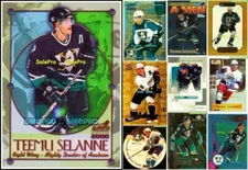 100++ TEEMU SELANNE SINGLES INSERT AUTO GAME JERSEY LIMITED LOT .. YOU PICK LIST