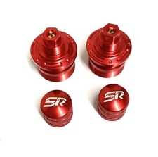 Pair Upper Front Fork Air Caps CNC Aluminum Red for Honda CRF110F CRF125F