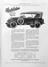 1923 Ad (10  X  14 inches) Studebaker Big Six Speedster