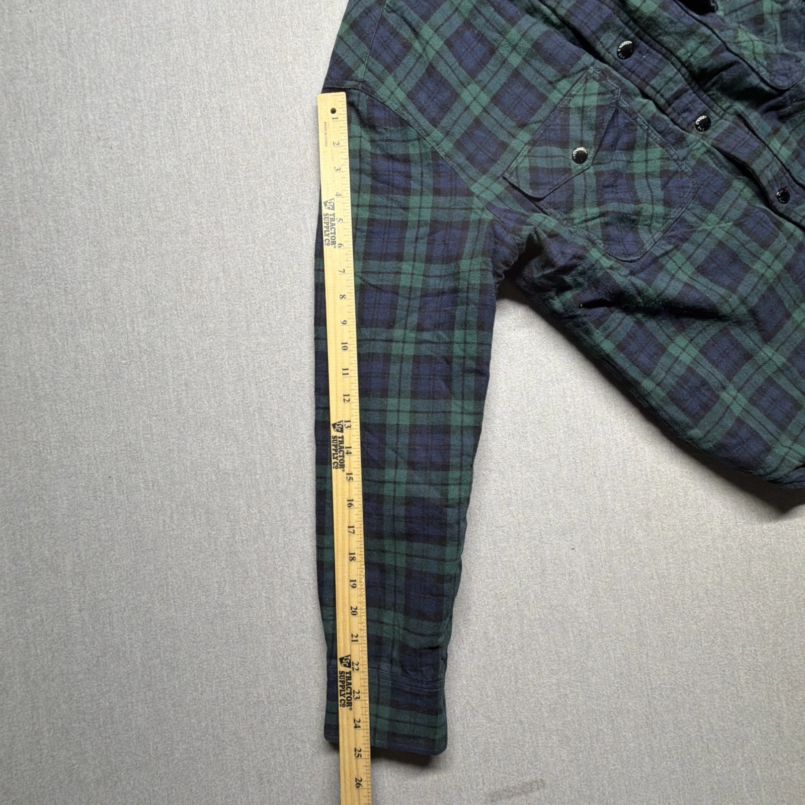 Rag & Bone Shacket Black Watch Plaid Insulated Medium Flannel Corduroy Collar - product detail image 7