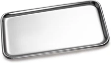 Small Silver Tray Rectangular SUS304 Stainless Steel Bathroom Tray for Jewelry, 