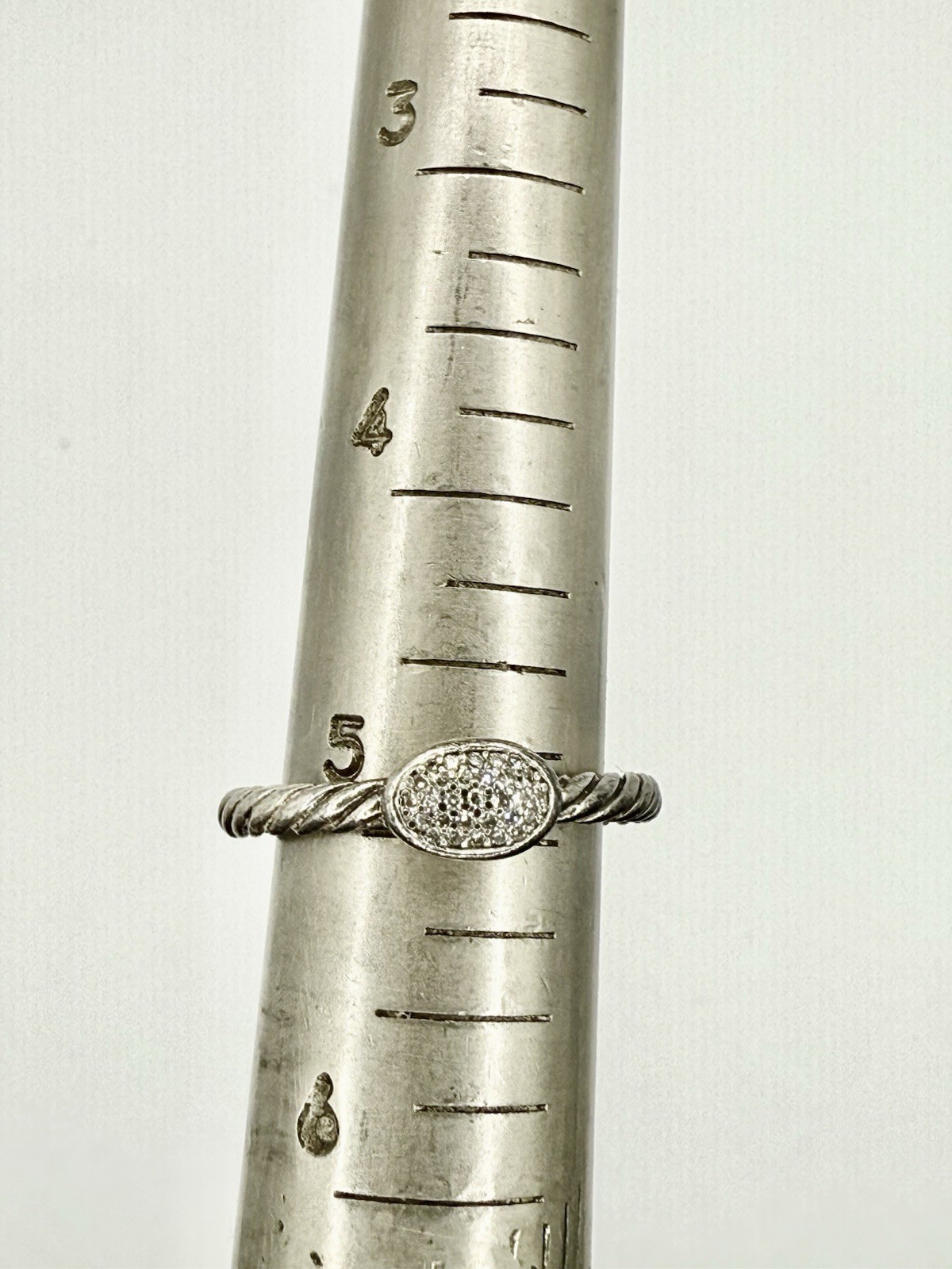 David Yurman OVAL STACK RING Sterling Silver with… - image 5