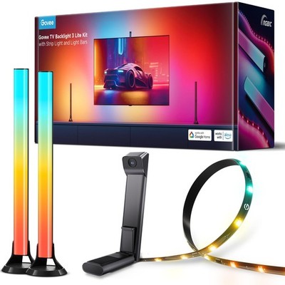 Govee TV Backlight 3 Lite Kit, 11.8ft RGBICW Wi-Fi TV LED Strip Lights for 55...