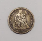 1862 SEATED LIBERTY DIME