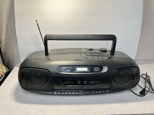 VTG PANASONIC Stereo Boombox AMFM Radio CD Dual Cassette RX-DT401 Sounds Amazing