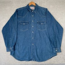 Vintage Brutus Best Grade Original Style Denim Shirt Men's Size L Button Up