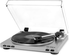 Victrola Pro USB Record Player Turntable, Record Vinyl to MPS, Silver VPRO-3100